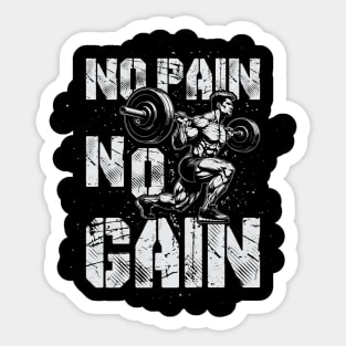 No Pain No Gain - Hardcore Gym Training Sticker